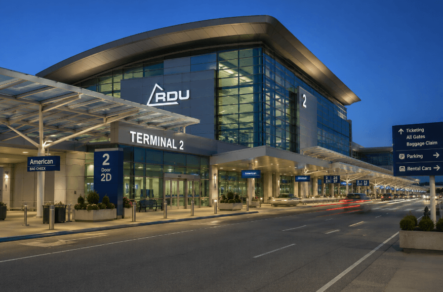 rdu terminal 2 car service